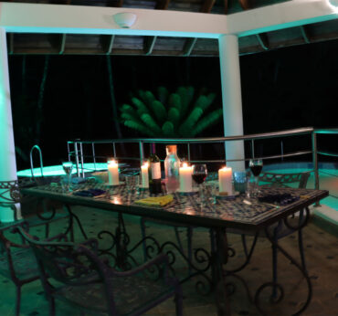 Dining Table Under Gazebo