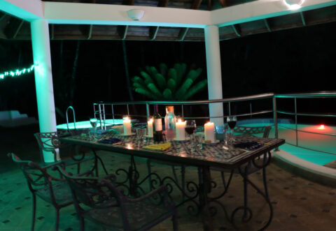 Dining Table Under Gazebo